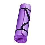 HEATLE - Esterilla de yoga pequeña, de 15 mm de grosor, duradera, antideslizante, para deportes, fitness, para perder peso, gimnasio, uso en interior