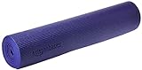 Amazon Basics - Alfombrilla para yoga y ejercicios, con correa de transporte, 0,63 cm, Azul