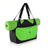 Fablcrew - Bolsa de yoga para yoga, bolsa de deporte, impermeable, antideslizante, plegable, sin esterilla de yoga (verde)