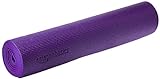 Amazon Basics - Alfombrilla para yoga y ejercicios, con correa de transporte, 0,63 cm, Morado