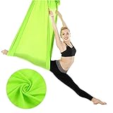 FECAMOS Hamaca de Yoga oscilante de Yoga aérea Duradera y Resistente, para Entrenamiento de Postura, para Entrenamiento físico(Grass Green, 12)